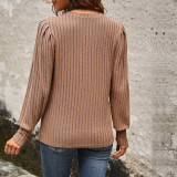 Puff Sleeve Pit Striped T-shirt