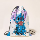 Drawstring Bag Stitch Cartoon Printing String Backpack Portable Storage Bag Gifts