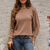 Puff Sleeve Pit Striped T-shirt