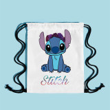 Drawstring Bag Stitch Cartoon Printing String Backpack Portable Storage Bag Gifts