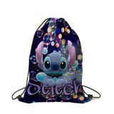 Drawstring Bag Stitch Cartoon Printing String Backpack Portable Storage Bag Gifts