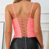 Fishbone Steel Ring Sensual Lace Camisole