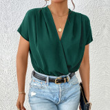 Solid Batwing Sleeve Bodysuit