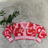Casual V Neck Plush Women's Knitted Top