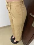Zipper Side Straight Leg Pants