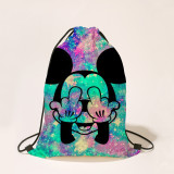Disney Mickey Mouse Children's Cartoon Backpack Minnie Bags Bundle Pocket Drawstring Bag