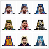 Football Star Color Printed Pattern Tote Bag Canvas Bag Drawstring Backpack