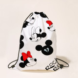 Disney Mickey Mouse Children's Cartoon Backpack Minnie Bags Bundle Pocket Drawstring Bag