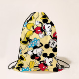 Disney Mickey Mouse Children's Cartoon Backpack Minnie Bags Bundle Pocket Drawstring Bag