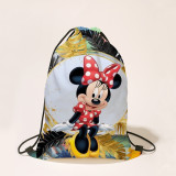 Disney Mickey Mouse Children's Cartoon Backpack Minnie Bags Bundle Pocket Drawstring Bag