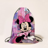 Disney Mickey Mouse Children's Cartoon Backpack Minnie Bags Bundle Pocket Drawstring Bag