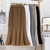 Women's Knitted Midi Mermaid Skirt