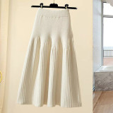 Thick Knitted Midi Skirt