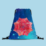 Tie Dye Gift Bag Drawstring Polyester Bag Student Portable Backpack Bag Outdoor Shopping