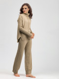 Cozy and Stylish High Neck Thick Knit Sweater Set
