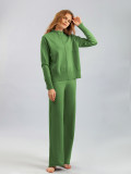 Knitted Sweater and Wide-Leg Pants Set for Women