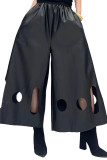 Black High Waist Vegan Leather Pants