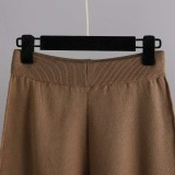 Knitted Sweater and Wide-Leg Pants Set for Women
