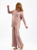 Casual and Chic Turtleneck Sweater Set with Wide Leg Pants for Women