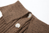 Fashion Sexy Knitted Top & High Waist Hip-Covering Skirt Set