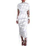Gorgeous Drawstring Ruched Bodycon Dress