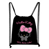 HELLO KITTY Student Drawstring Bag Children's Cartoon Backpack