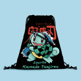 Animation Demon Slayer Attack Polyester Drawstring Bag School Bag Outdoor Shopping Bag