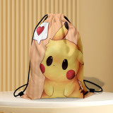 Pikachu POKEMON Cartoon Drawstring Handbag Storage Bag