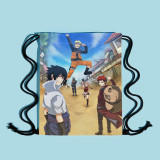 Animation Demon Slayer Attack Polyester Drawstring Bag School Bag Outdoor Shopping Bag