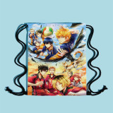 Animation Demon Slayer Attack Polyester Drawstring Bag School Bag Outdoor Shopping Bag