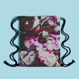 Animation Demon Slayer Attack Polyester Drawstring Bag School Bag Outdoor Shopping Bag