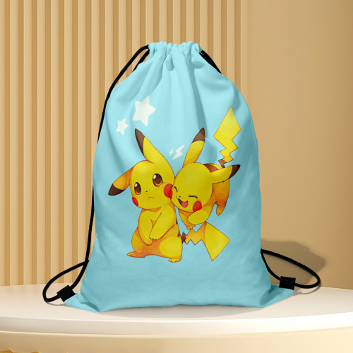 Pikachu POKEMON Cartoon Drawstring Handbag Storage Bag