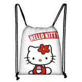 HELLO KITTY Student Drawstring Bag Children's Cartoon Backpack