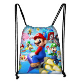 Mario Bunch Pocket Super Mario Cartoon Basketball Storage Bag Backpack