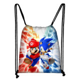 Mario Bunch Pocket Super Mario Cartoon Basketball Storage Bag Backpack