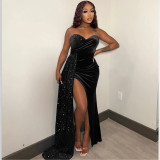 WomenSexy Sequins Patchwork Dress