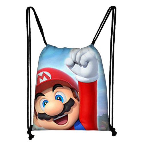 Mario Bunch Pocket Super Mario Cartoon Basketball Storage Bag Backpack