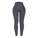 Ribbed Compression High Waist Fitness Leggings Seamless Cross-Border Yoga Pants