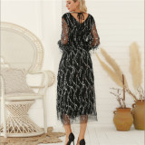 Sexy V-Neck Fringe Sequin Dress