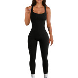 Double-layered Padded Bust for Fitness and Yoga Seamless High-Waisted Leggings Jumpsuit