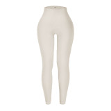 Ribbed Compression High Waist Fitness Leggings Seamless Cross-Border Yoga Pants