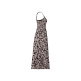 Casual Geometric Pattern Sleeveless Sling Mid Dresses