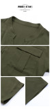 Flap Pocket Batwing Sleeve Shirt