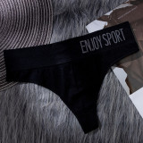 Seamless Sporty Sexy Letter Wide Waist Mid-rise No Trace Triangle Panties
