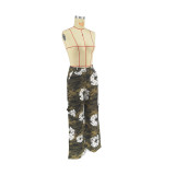 Female Streetwear Bottoms 2024 Spring Print Camouflage Cargo Pants