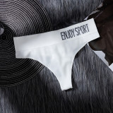 Seamless Sporty Sexy Letter Wide Waist Mid-rise No Trace Triangle Panties