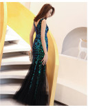Elegant Long Mermaid Sequin Evening Gown