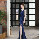Long Strappy Banquet Slim Fish Tail Dress