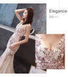 Elegant Long Mermaid Sequin Evening Gown