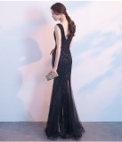 Elegant Long Mermaid Sequin Evening Gown